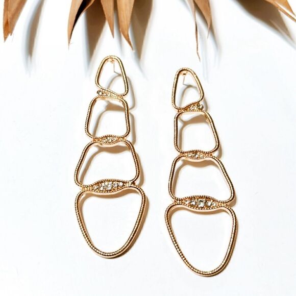 geo dangle earrings H158 - Picture 2 of 4